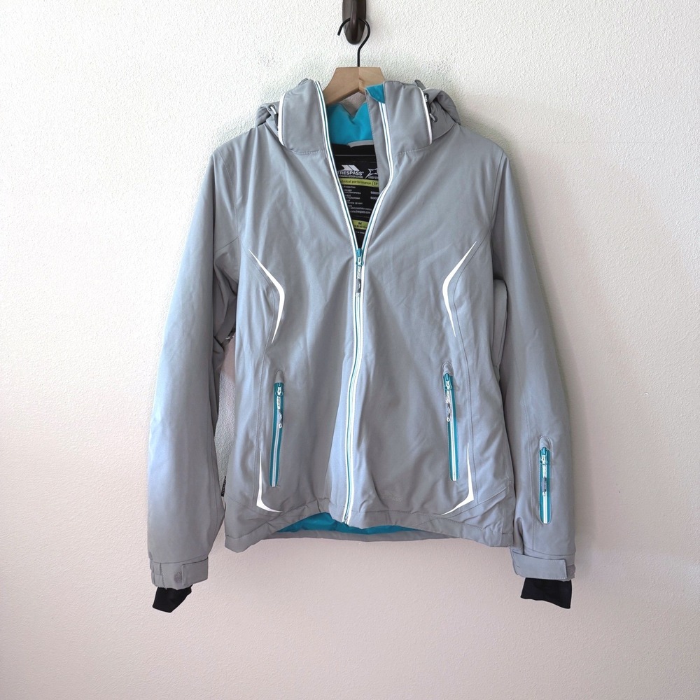 TRESPASS Womens Waterproof Hooded Ski Jacket Size Medium Gorpcore Alpine Winter